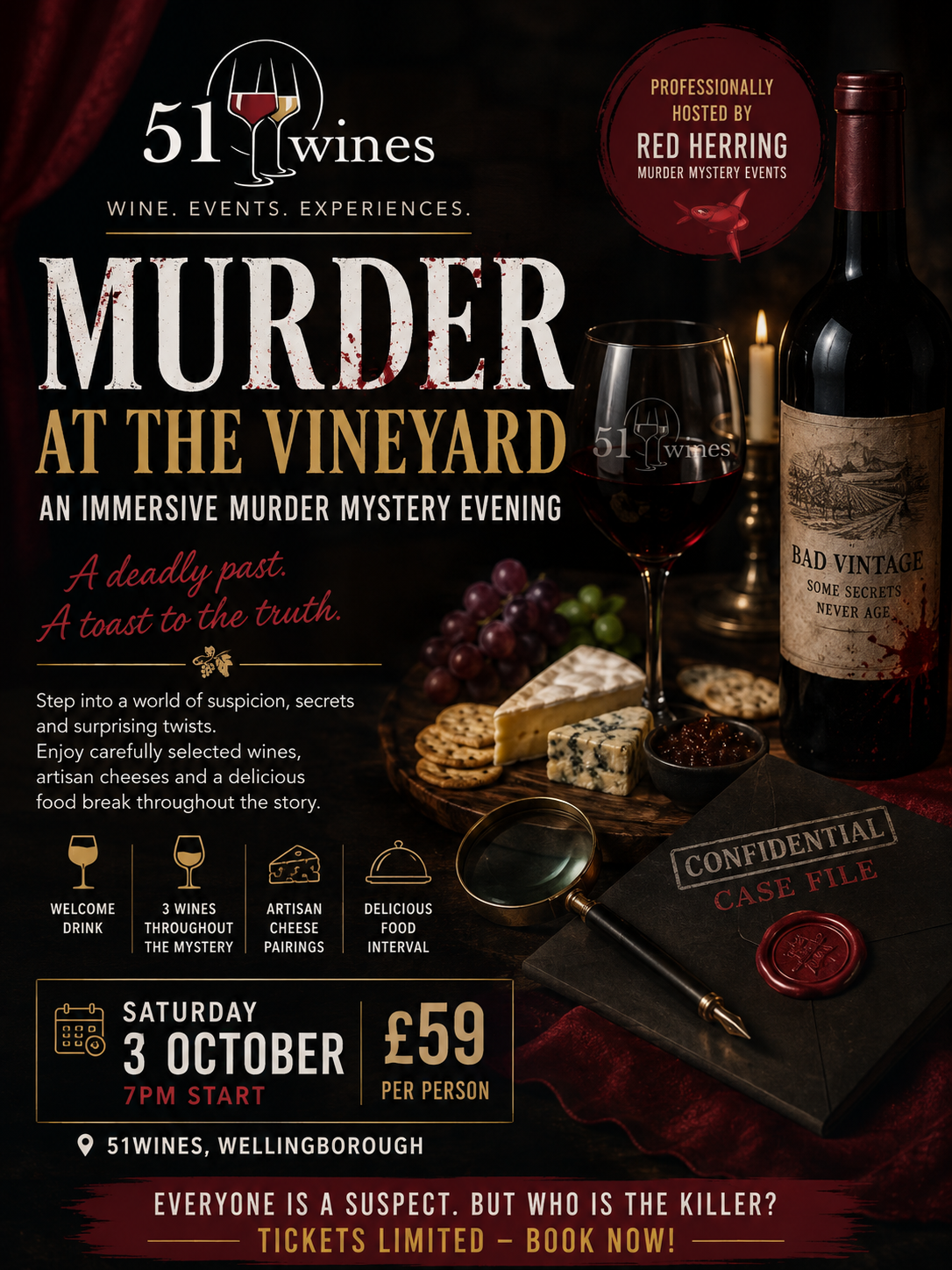 Murder at the Vineyard — Saturday 3 October 2026