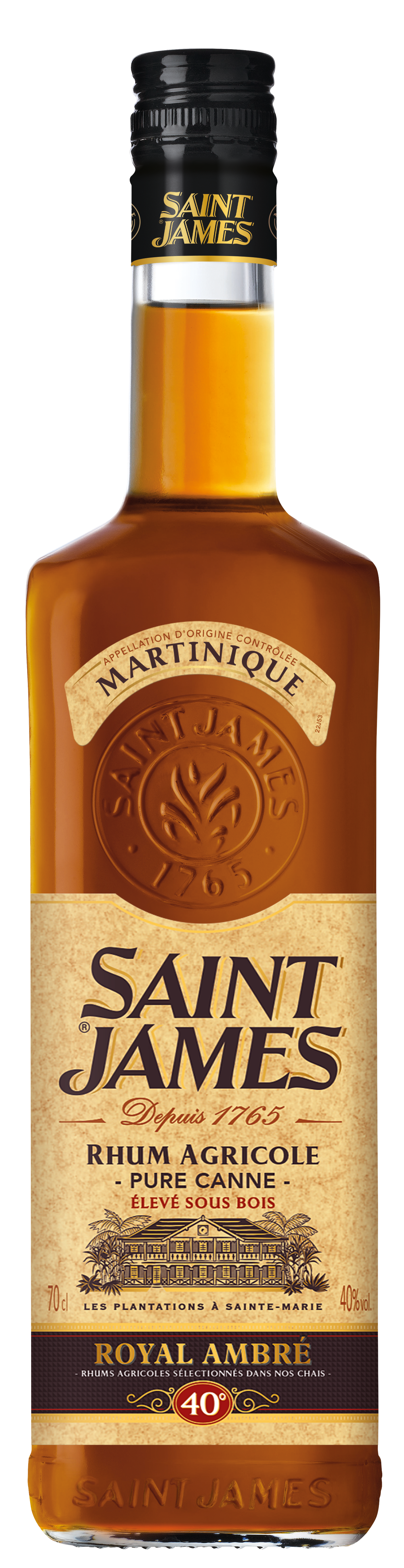 Saint James Rhum Ambré  70cl - 40°